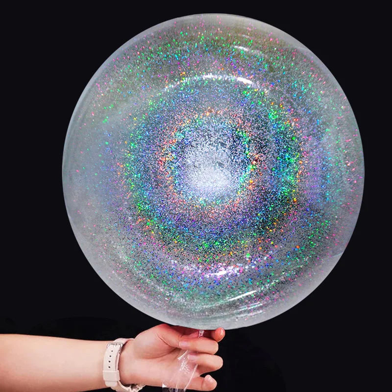20-Inch Glitter Bobo Balloons for Celebrations and Party Decor - 2 Pack