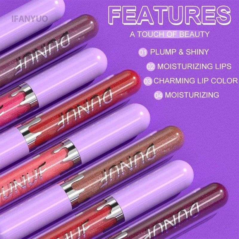 Liquid Lipstick Glitter Lip Gloss Long Lasting Waterproof Moisturizing Lip Tint