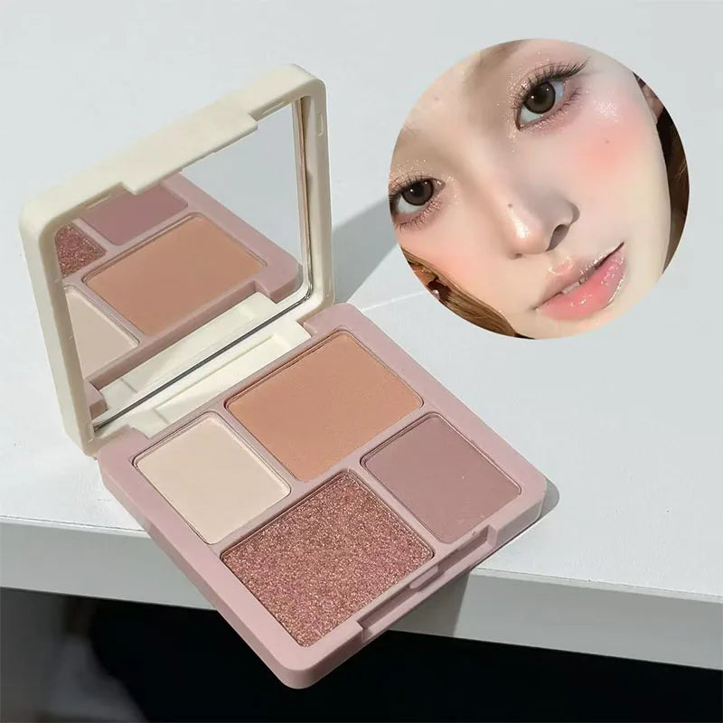 Lip & Eye Makeup Set with Lip Gloss Lip Oil Mascara Eyeliner Blush Highlighter