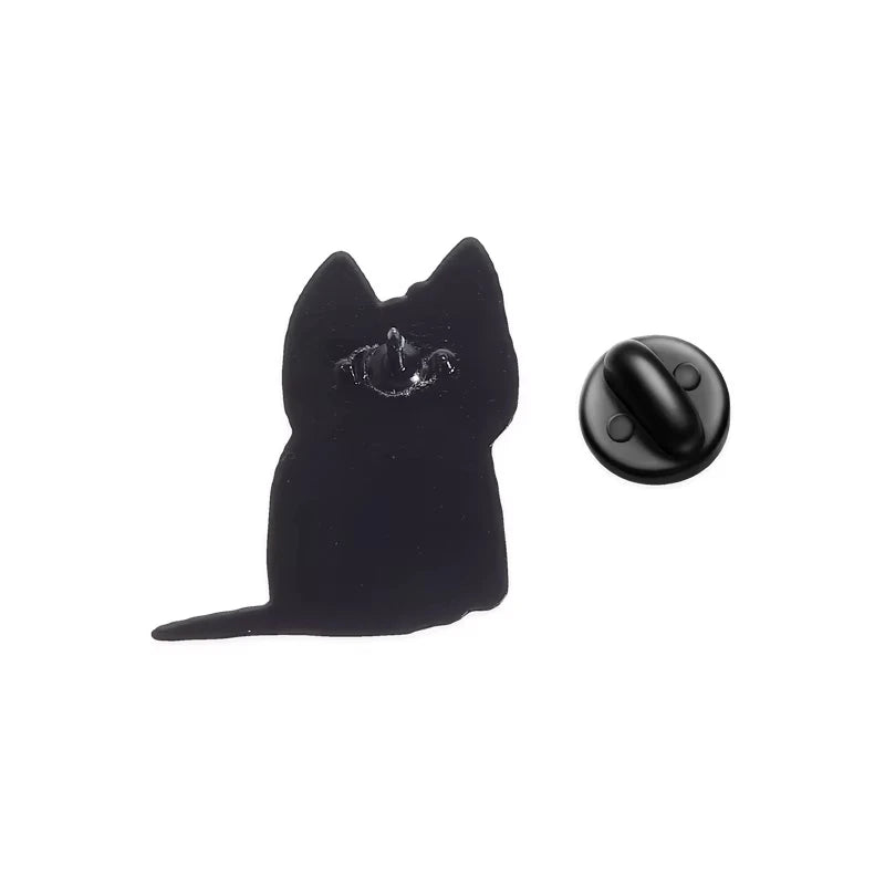 Black Cat Void Loading Enamel Pin Cartoon Kitten Meme Jewelry Brooch Gift