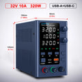 Laboratory DC Power Supply 30V 10A 60V 5A 120V 3A with USB Fast Charging, Adjustable Voltage & Current