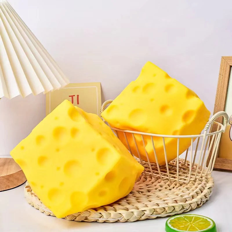 Decompression Cheese-Shaped Slow Rebound Relaxation Ornament - Office & Home Decor