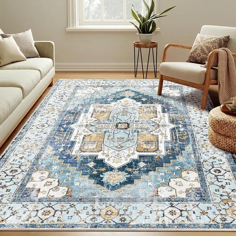 Retro Persian Style Flower Carpet for Living Room Bedroom Home Decor
