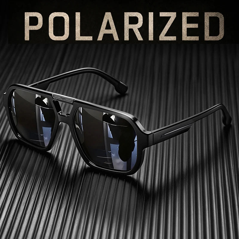 Polarized Pilot Sunglasses Men Women Retro Square UV400 Driving Outdoor