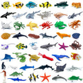 56-Piece Underwater Marine Animal Model Set - Mini Coral, Octopus, Crab, Lobster