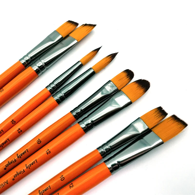 Paint Brushes Set of 6 / 24pcs Artist Brushes with Wooden Handles for Watercolor & Acrylic