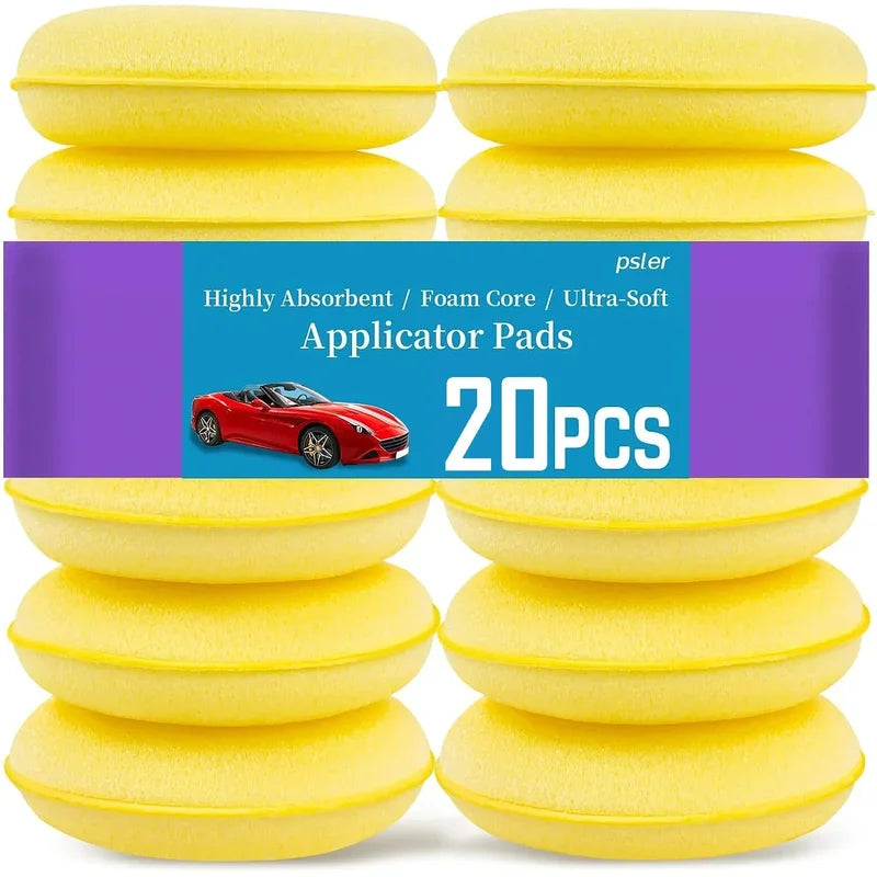 Car High Density Waxing Polish Foam Sponge Set - Multi-Color 10x10x2cm