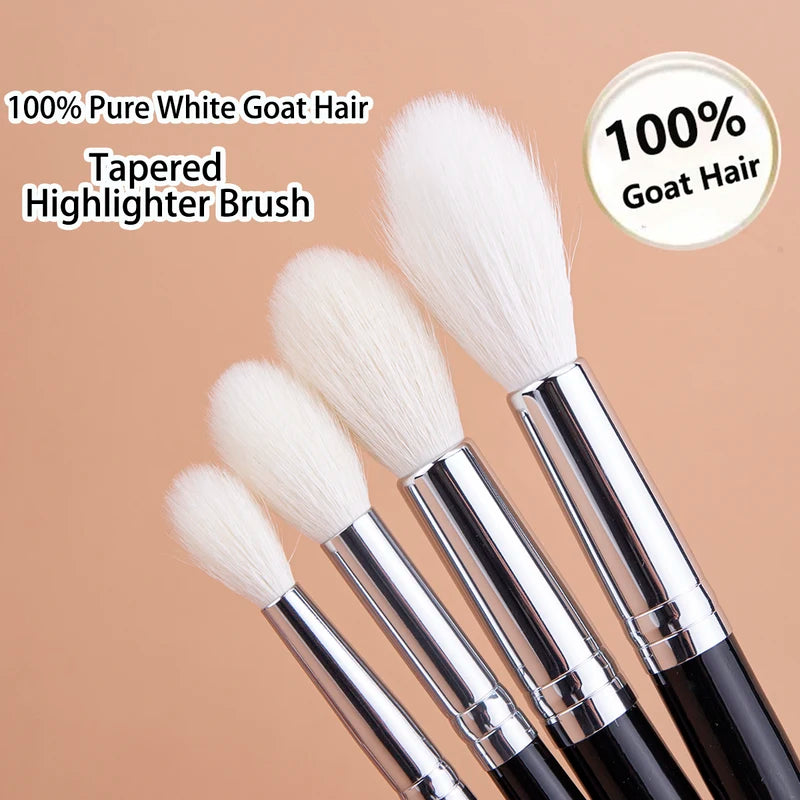 Makeup Highlighter Brush Tapered Face Contour & Sculpting Tool - Goat Hair