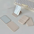 Foldable Portable Makeup Mirror with PU Leather Cover – Compact Handheld Cosmetic Mirror for Students