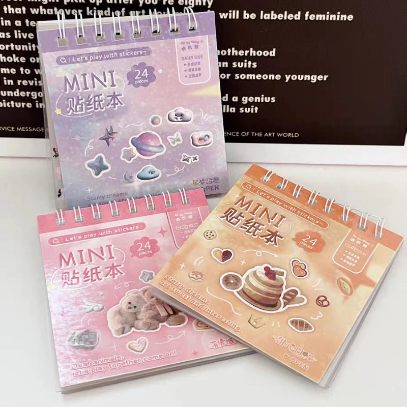 Mini Sticker Book for Kids 300+ DIY Scrapbooking Stickers Kawaii Dessert Journal Decals