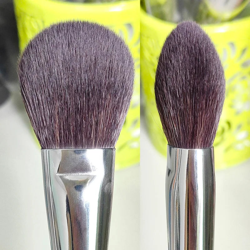 2-Piece Makeup Brush Set for Face Powder Blush Highlighter and Luminizer