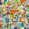 50PCS Mermaid Bikini Bottom Stickers Cartoon Anime Phone & Notebook Decals