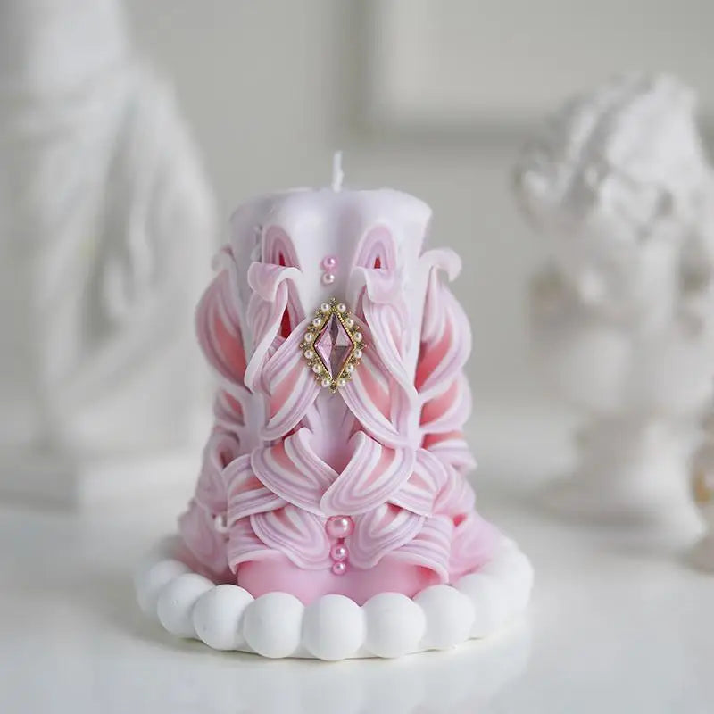 1KG Carved Scented Candle Wax Material for Handmade Candle Making