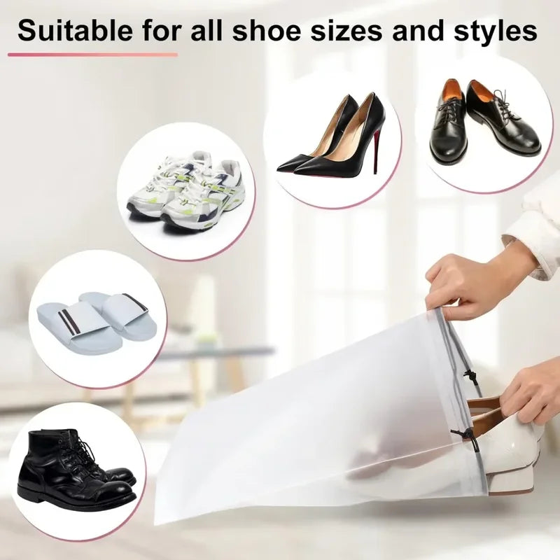 Portable Waterproof Shoe Storage Bags 5/10 Pack Drawstring Travel Organizer