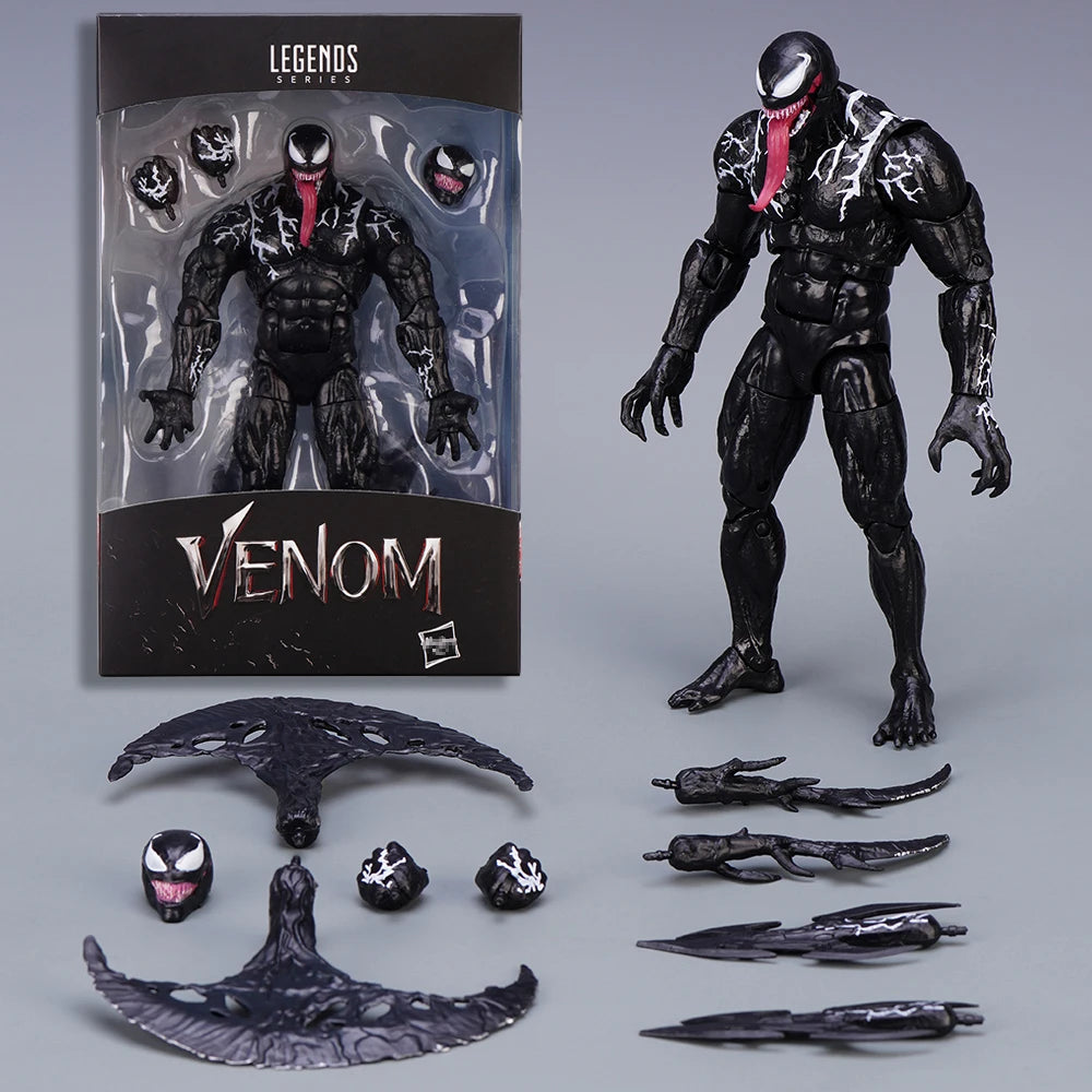 Action Figure Collectible Toy - Venom Carnage Spider Man Movable Face Statue