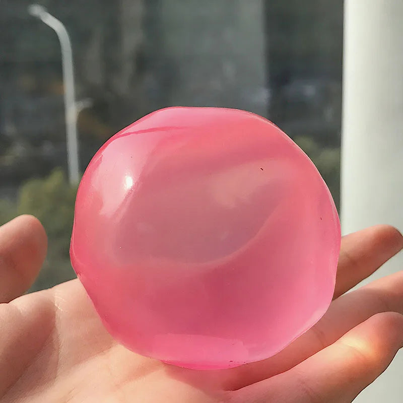 Transparent Mochi Squishy Decor - Slow Rising Fidget Prop with Coconut Oil Texture, Soft Comfort for Kids & Adults