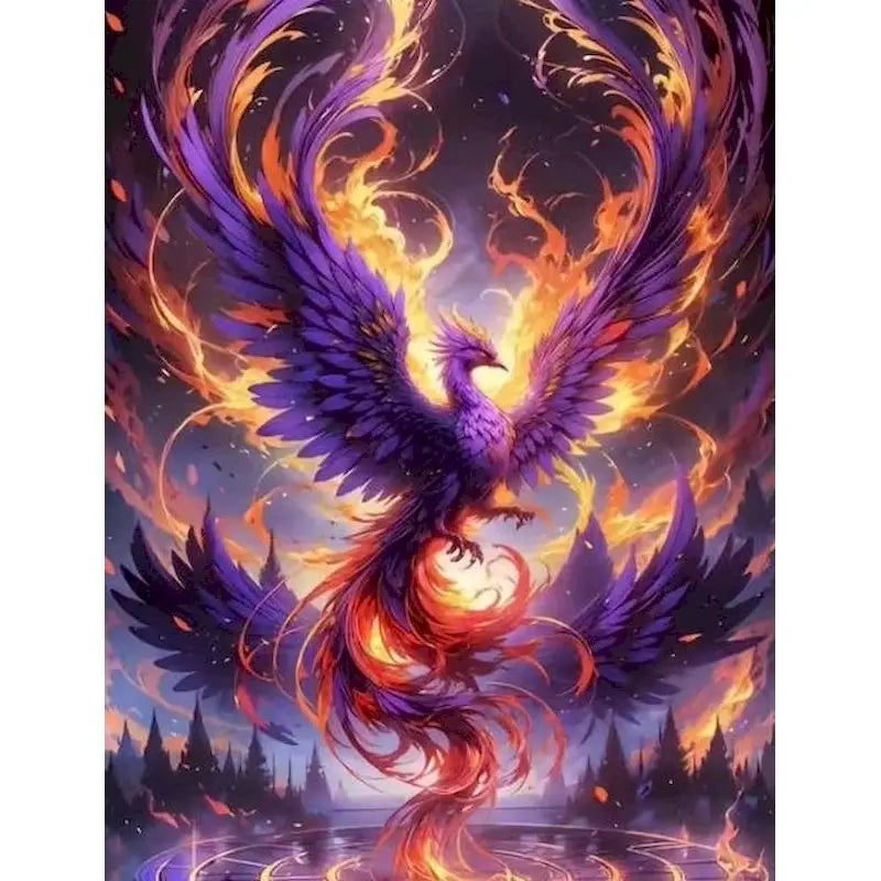 Paint by Numbers Artwork Kit - Animals, Dragons, Phoenix, DIY Canvas & Paint