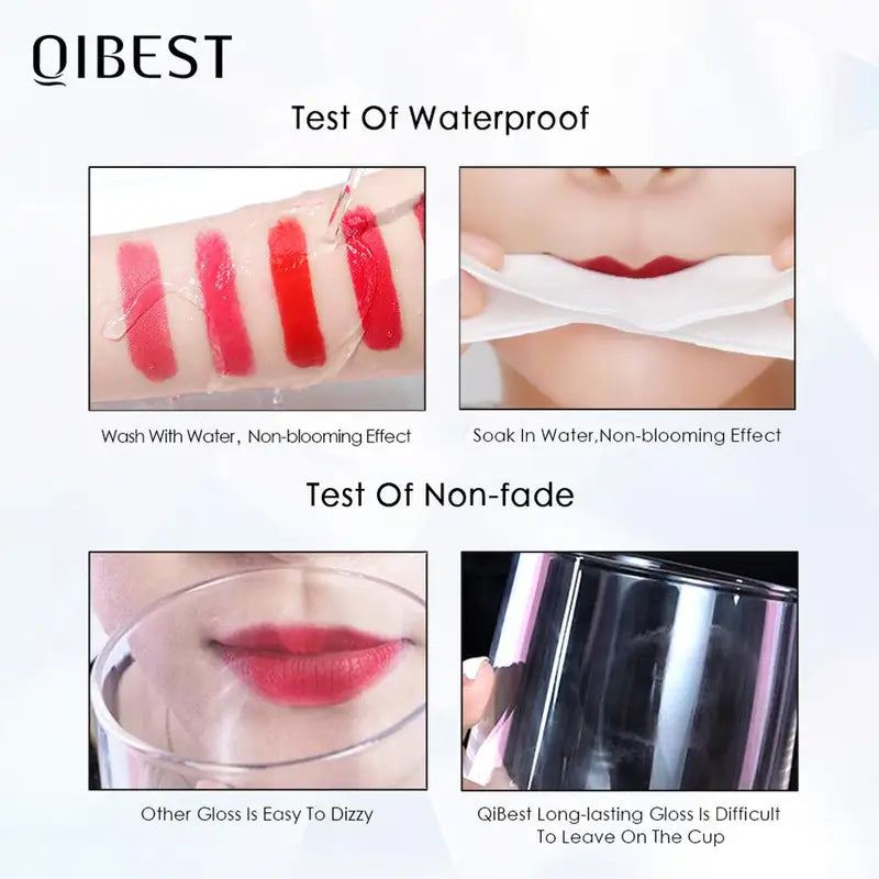 Long Lasting Matte Lip Gloss - Waterproof Velvet Lipstick & Lip Stain Set