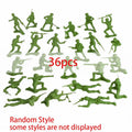 36/72pcs Green Plastic Soldier Mini Figures for Scene Building Creative Military Action Models
