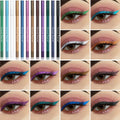 Waterproof Eyeliner Pen Set with Shimmering Effects - 12 Colors, Long-Lasting & Easy to Apply