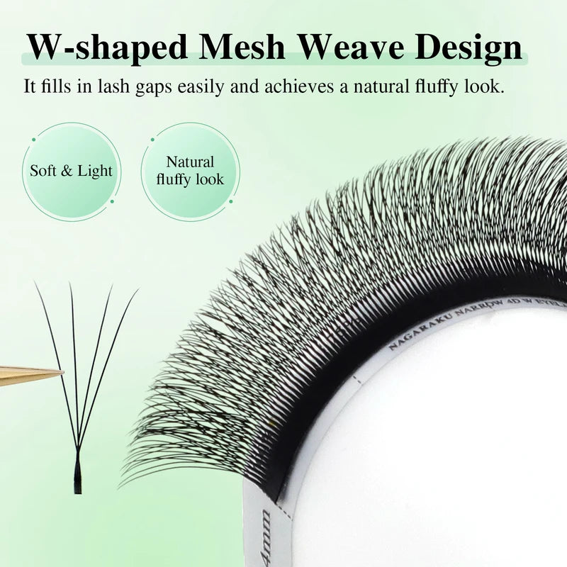 False Eyelash Extensions Premade Volume Fans - Mesh V Shape Lashes for Eyelash Extension
