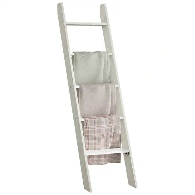 5-Tier Farmhouse Blanket Ladder Storage & Decor Rack for Living Room