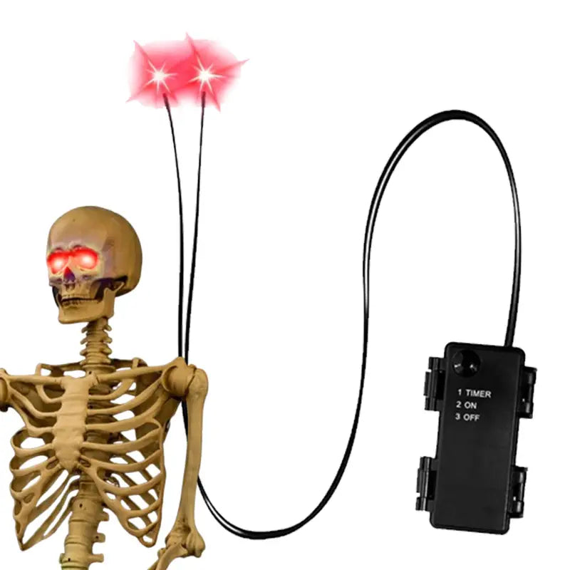 Halloween LED Glowing Eyes with Timer - Horror DIY Skeleton Eyes for Masks Props