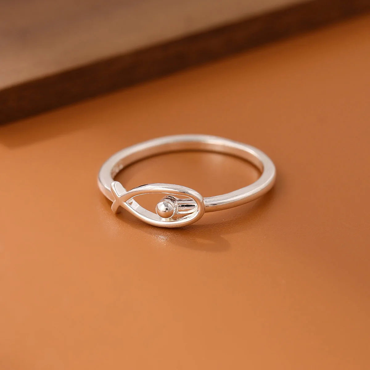 Sterling Silver Animal Opening Ring - Cute Fish Design, Exquisite Jewelry