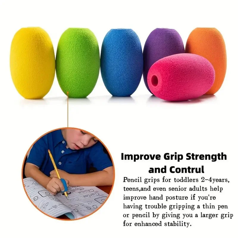 Universal Soft Foam Pen Grip Sleeve - Ergonomic Anti-Fatigue Pencil Holder