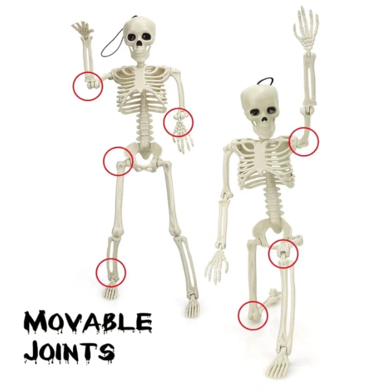 Halloween Skeleton Skeleton Set - Posable Human Bones Decor for Haunted House & Party
