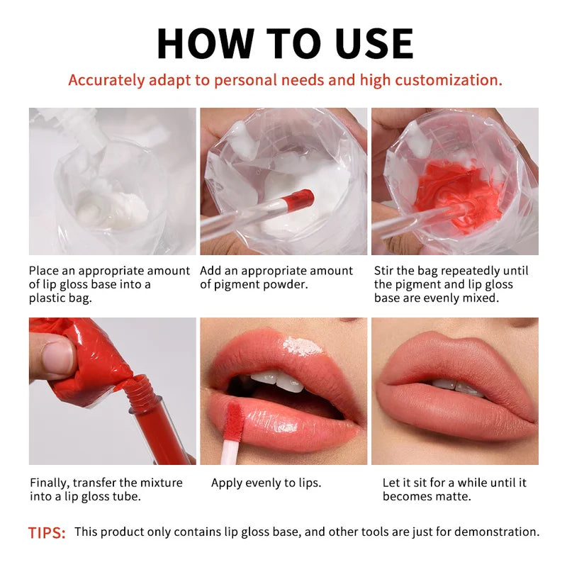 DIY Lip Gloss Base 100ml Moisturizing Non-Stick Milky White Lip Makeup