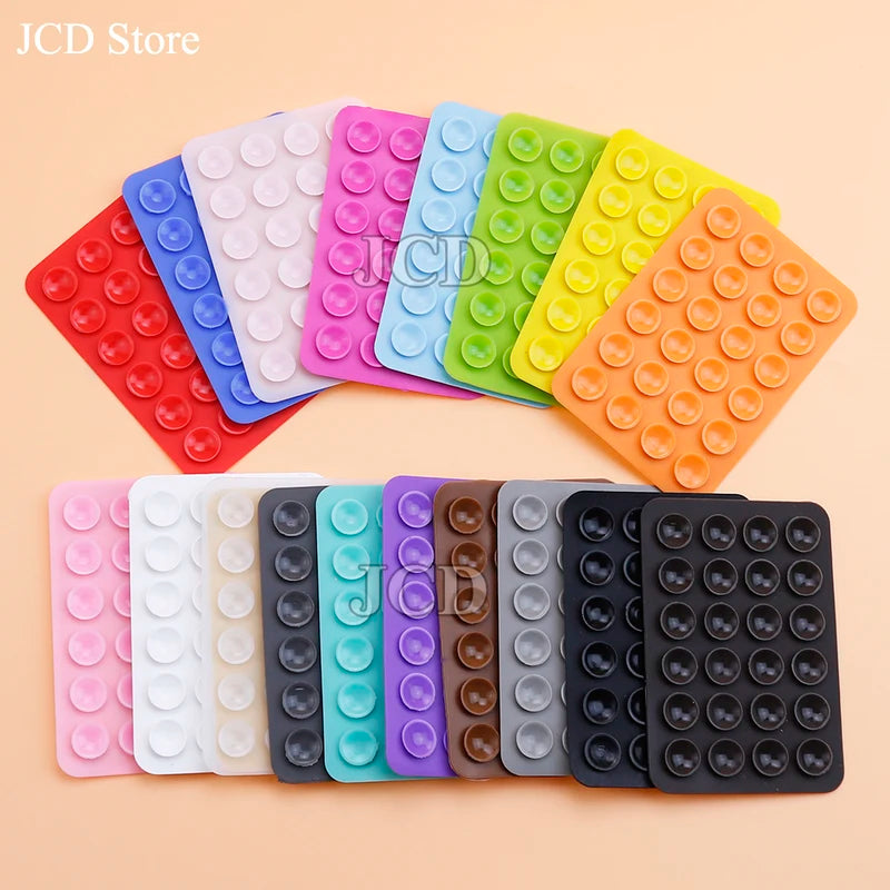 Double Side Silicone Pad for Mobile Phone Fixation Adhesive Suction Cup 2PCS
