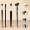 4-Piece Nose Contour Brush Set with Highlight and Eyeliner Brushes, Bevel Design