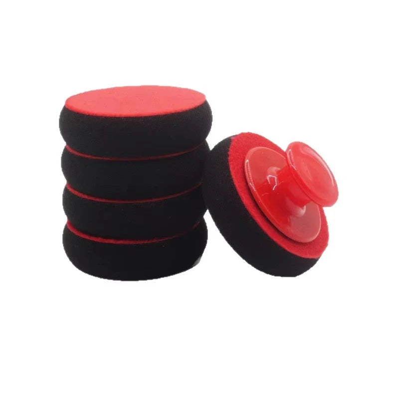 Car Waxing Sponge Set with Handle - Auto Detailing Polishing & Cleaning Tool