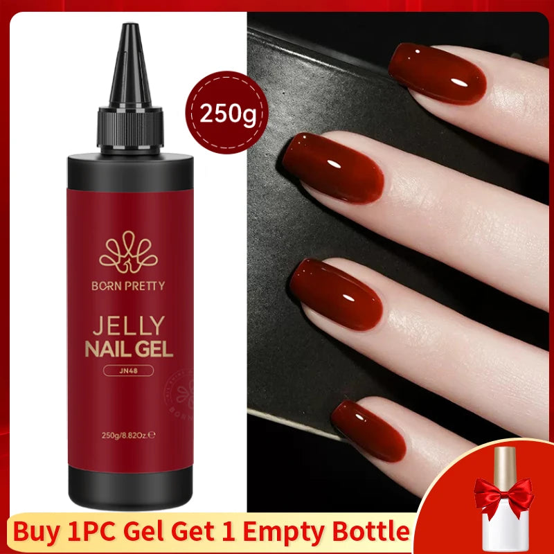 250g Nude Pink Rubber Base Gel Nail Polish - Semi-Permanent UV LED Soak Off
