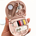 Portable Sewing Kit with Needles, Threads, Buttons & Scissors - Compact & Travel-Friendly