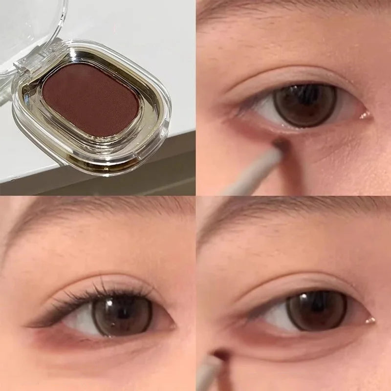 Red Brown Monochrome Eyeshadow Palette Waterproof Matte Eyeliner Makeup