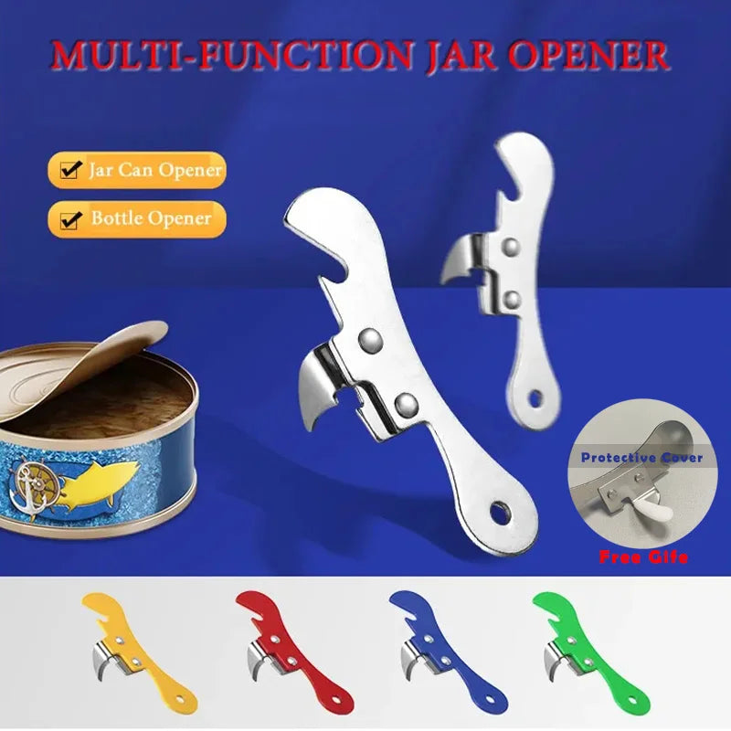 Multi-Color Portable Bottle and Jar Opener Kitchen Gadget, Can & Bottle Opening Tool