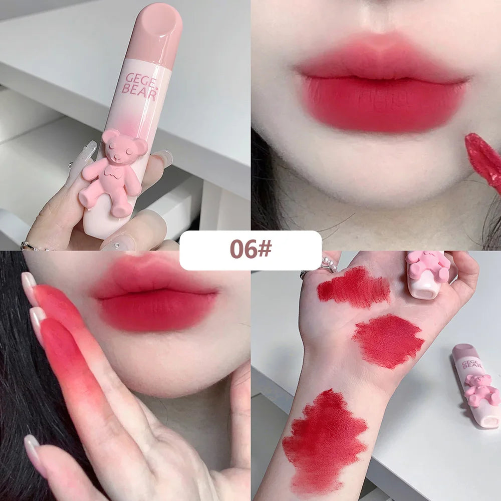 Long-Lasting Matte Lipstick with Whitening Lip Cream - Velvet Finish