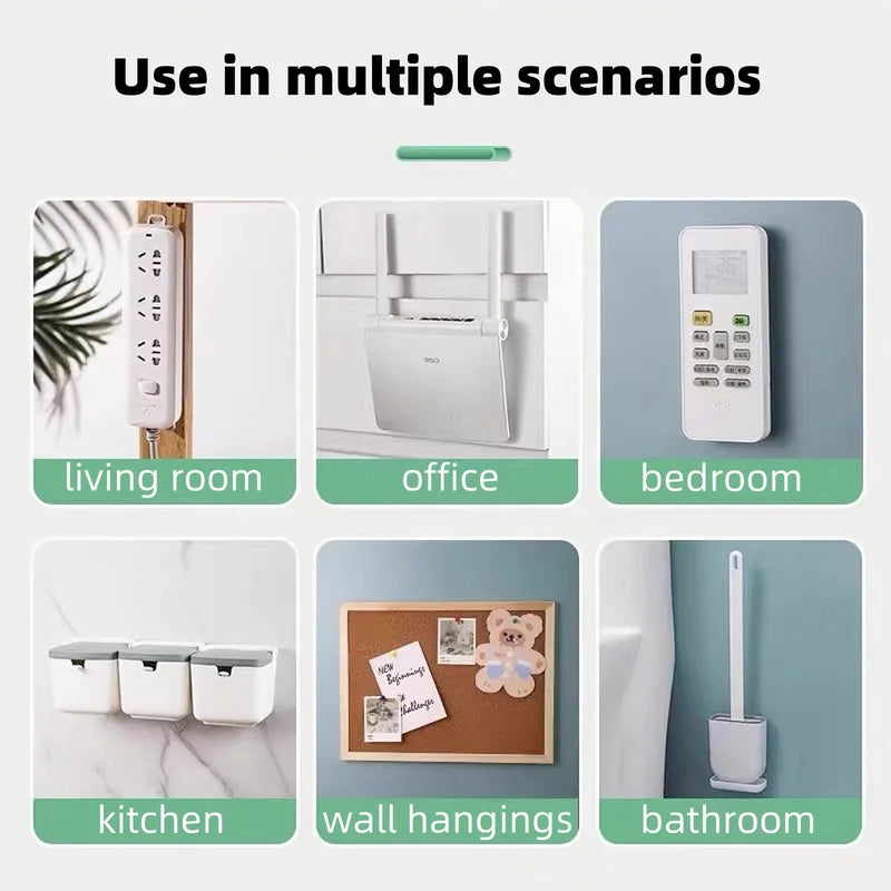 Double-Sided Adhesive Wall Hooks Strong Traceless Hooks for Kitchen & Bedroom Organizer