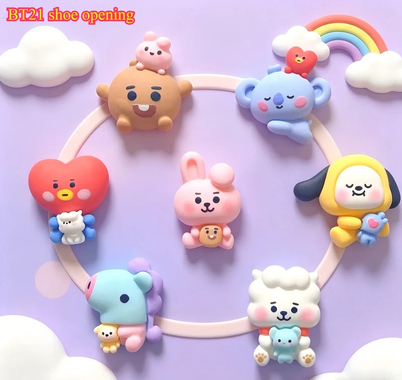 DIY Cartoon Shoe Buckle Kit - Koya RJ Shooky Mang Chimmy Cooky 3D Decor