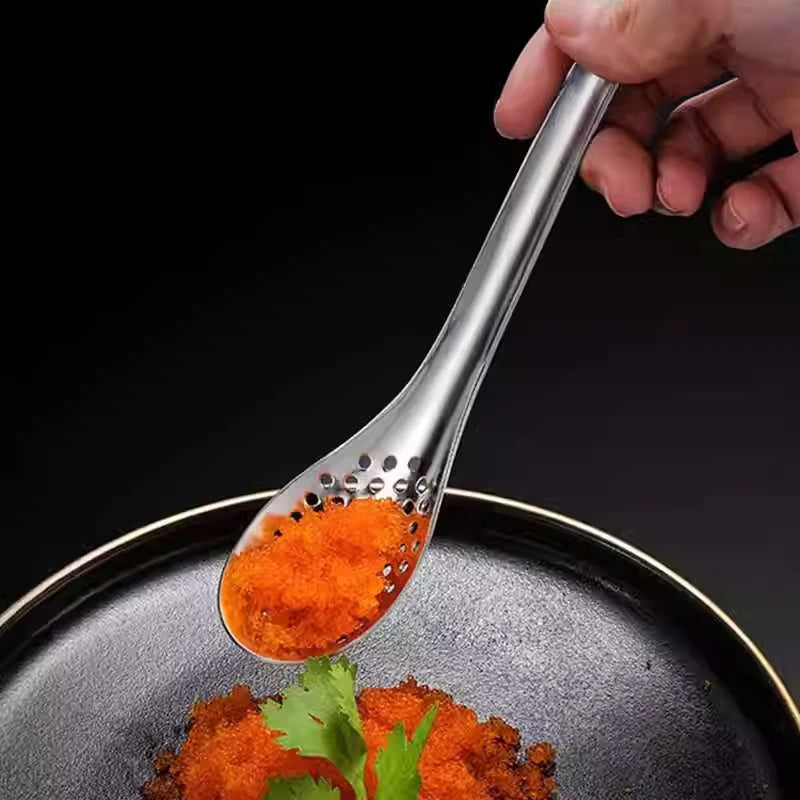 Stainless Steel Kitchen Spoon With Holes for Sauces & Caviar Straining – Durable Cooking Utensil