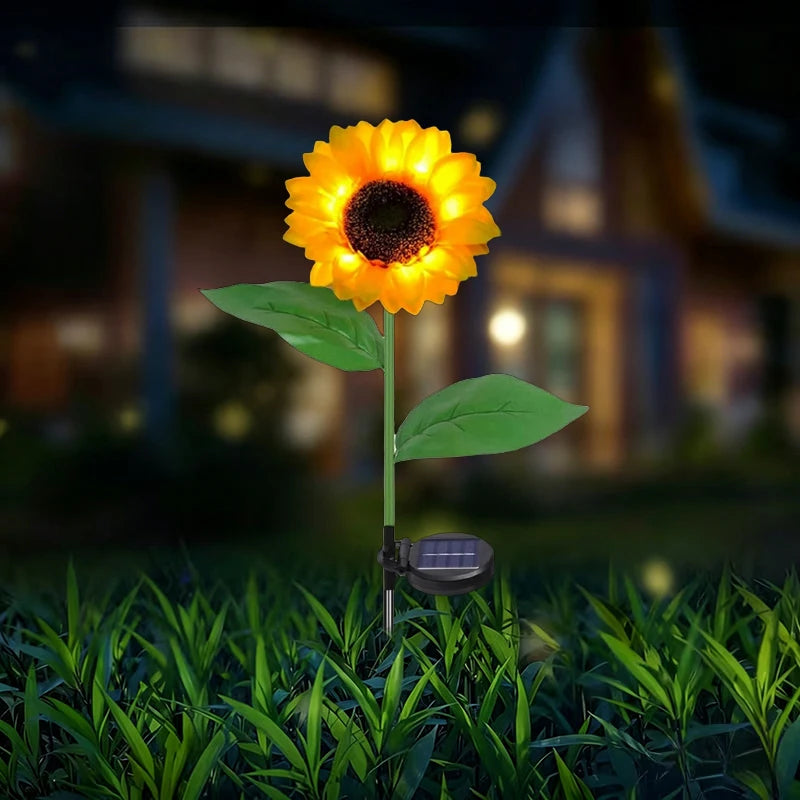 Solar Fairy Garden Lights Outdoor Waterproof Sunflower Stake Lights for Yard Patio Lawn Pathway