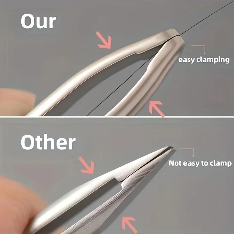 Precision Round Head Tweezers for Eyebrow Facial Hair Removal - Multiple Colors