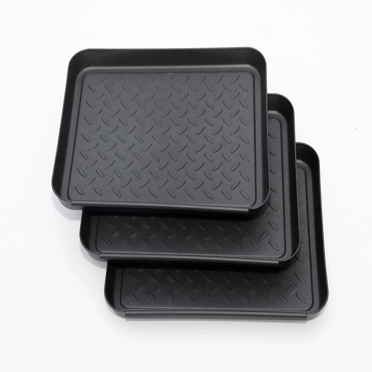 3-Pack Multi-Purpose Outdoor Garden Boot Mat Tray for Floor & Plant Protection