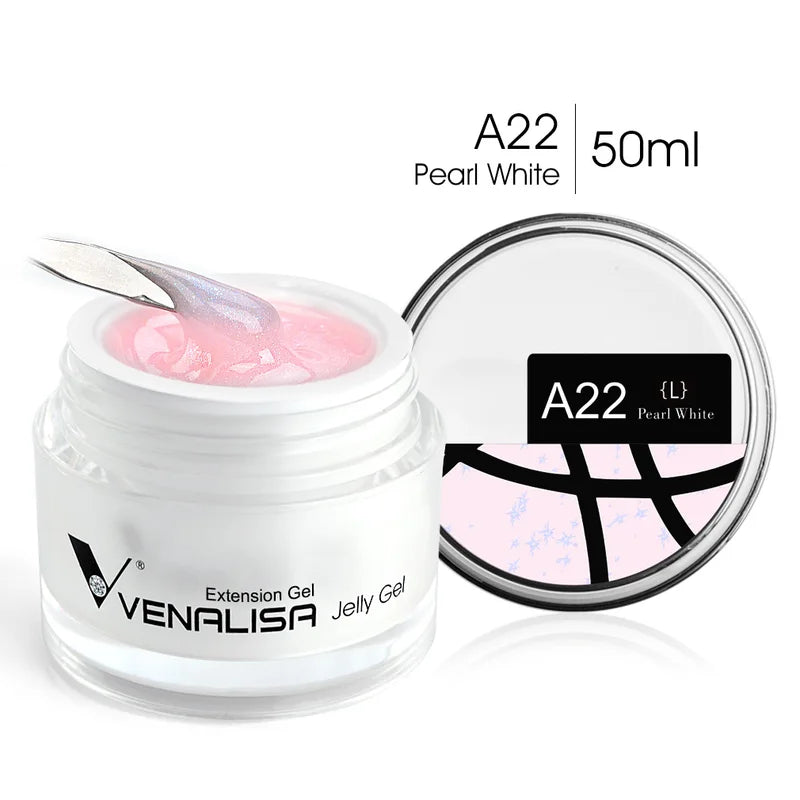 50ml Jelly Builder Extension Gel for Nail Art - Self-Leveling Transparent Nail Polish