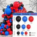 95Pcs Latex Balloon Chain Set for Kids Birthday Party Decorations - Red Black Blue
