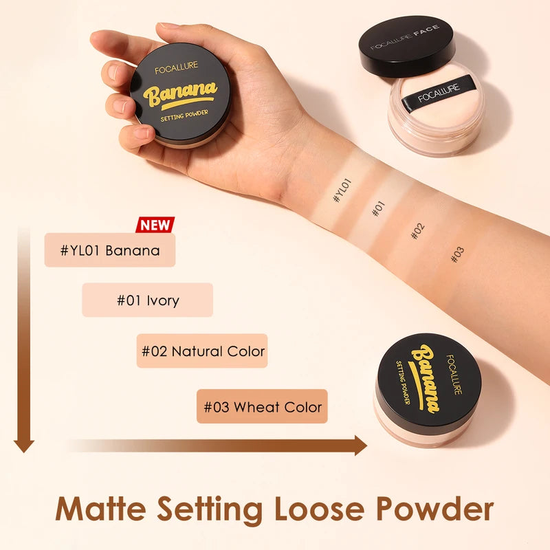 Loose Face Powder Set - Multiple Colors, Finishing & Setting Makeup