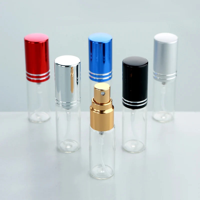 100Pcs 5ml Portable Empty Perfume Spray Bottles Travel Cosmetic Refillable Mini Parfum Bottles
