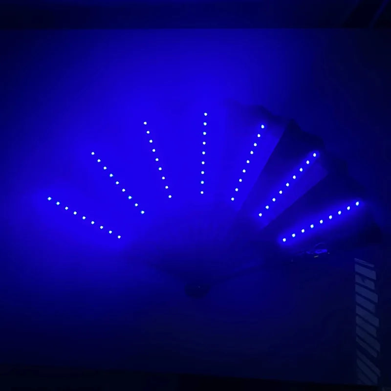 Glow Folding LED Fan Dancing Light for Parties Raves Halloween Christmas
